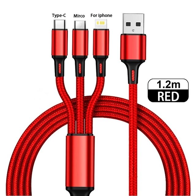 3 in 1 Type C USB Cable