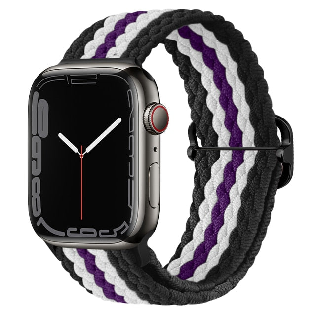 Nylon Braided Solo Loop Strap For Apple Watch