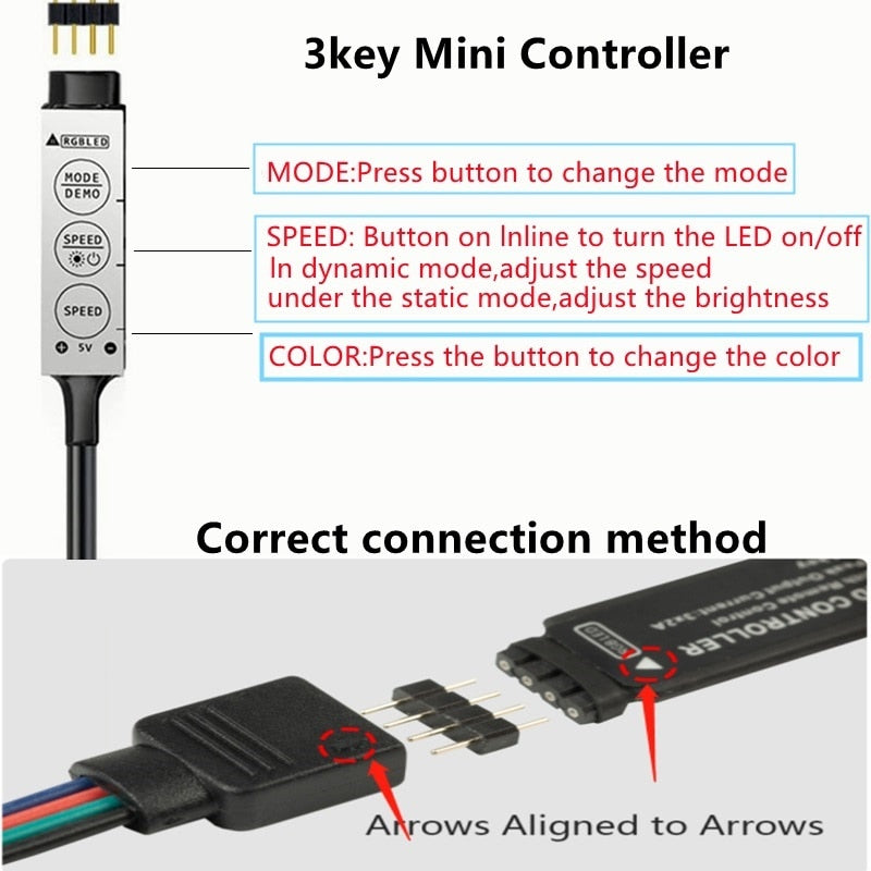 Bluetooth Control RGB Strip Lights