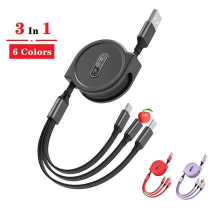 3 In 1 USB Extendable Data Cable